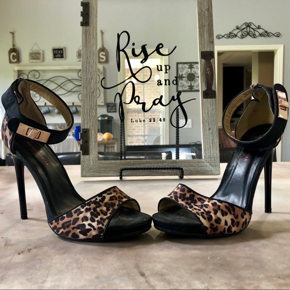 Leopard Single Sole Heel